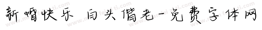 新婚快乐 白头偕老字体转换